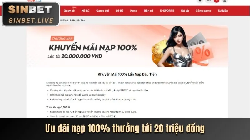 Giao diện trang chủ 8kbet với nút đăng ký nổi bật